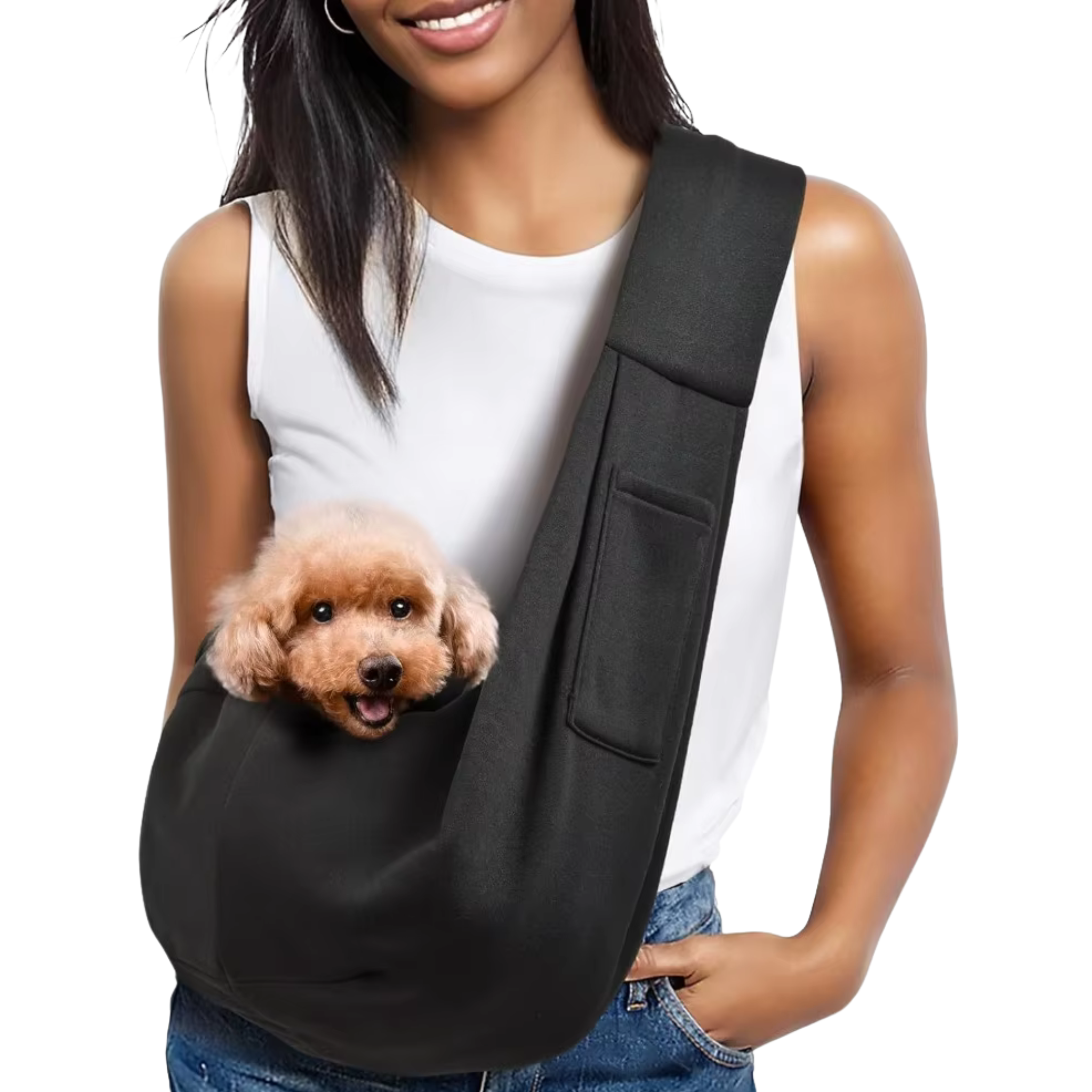 Small Dog Sling Carrier – Hands-Free Pet Bag for Puppies & Cats