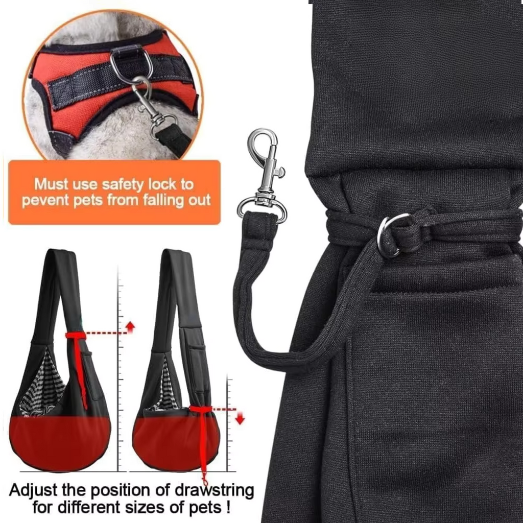 Small Dog Sling Carrier – Hands-Free Pet Bag for Puppies & Cats