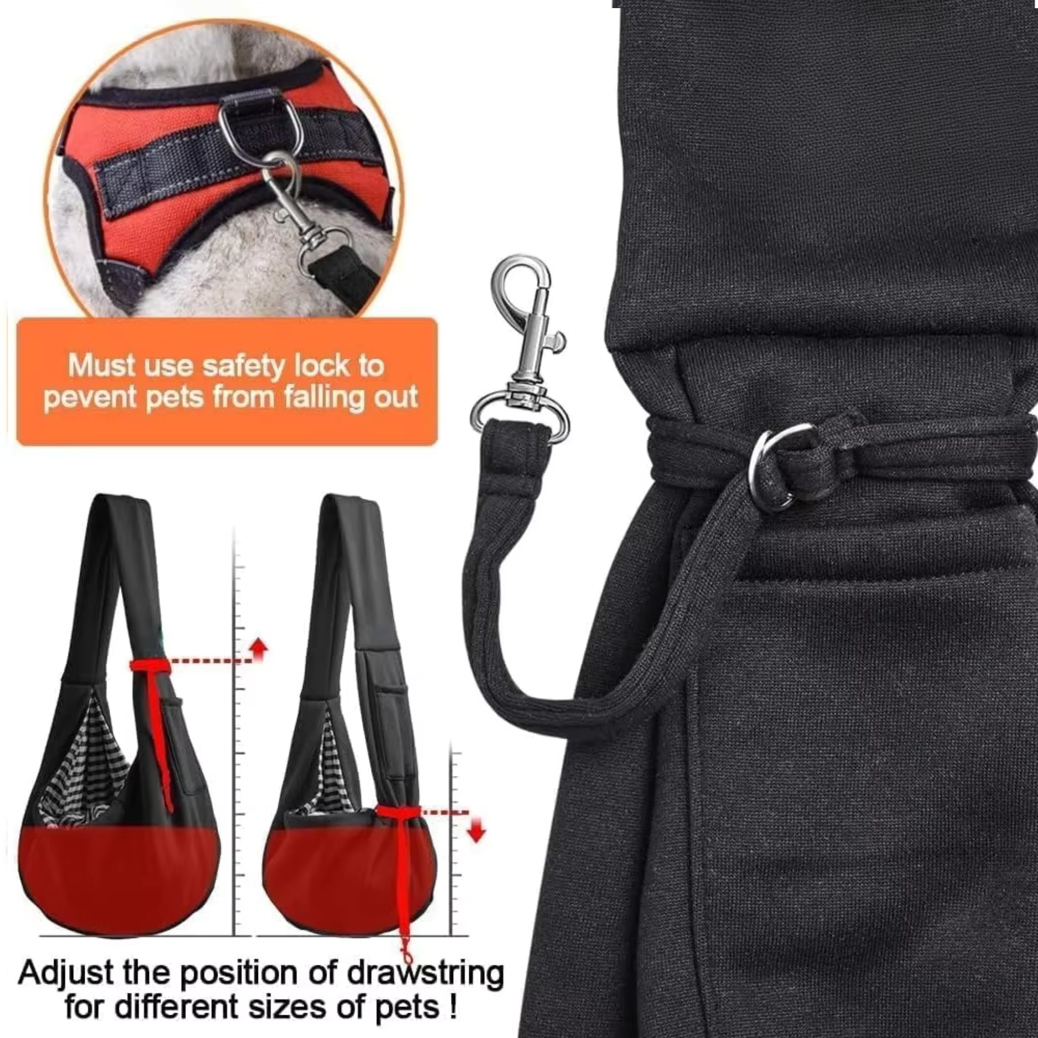Small Dog Sling Carrier – Hands-Free Pet Bag for Puppies & Cats