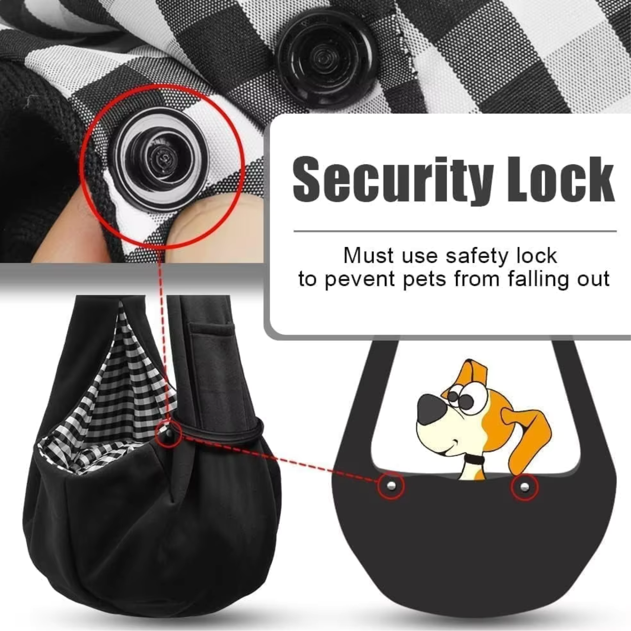 Small Dog Sling Carrier – Hands-Free Pet Bag for Puppies & Cats