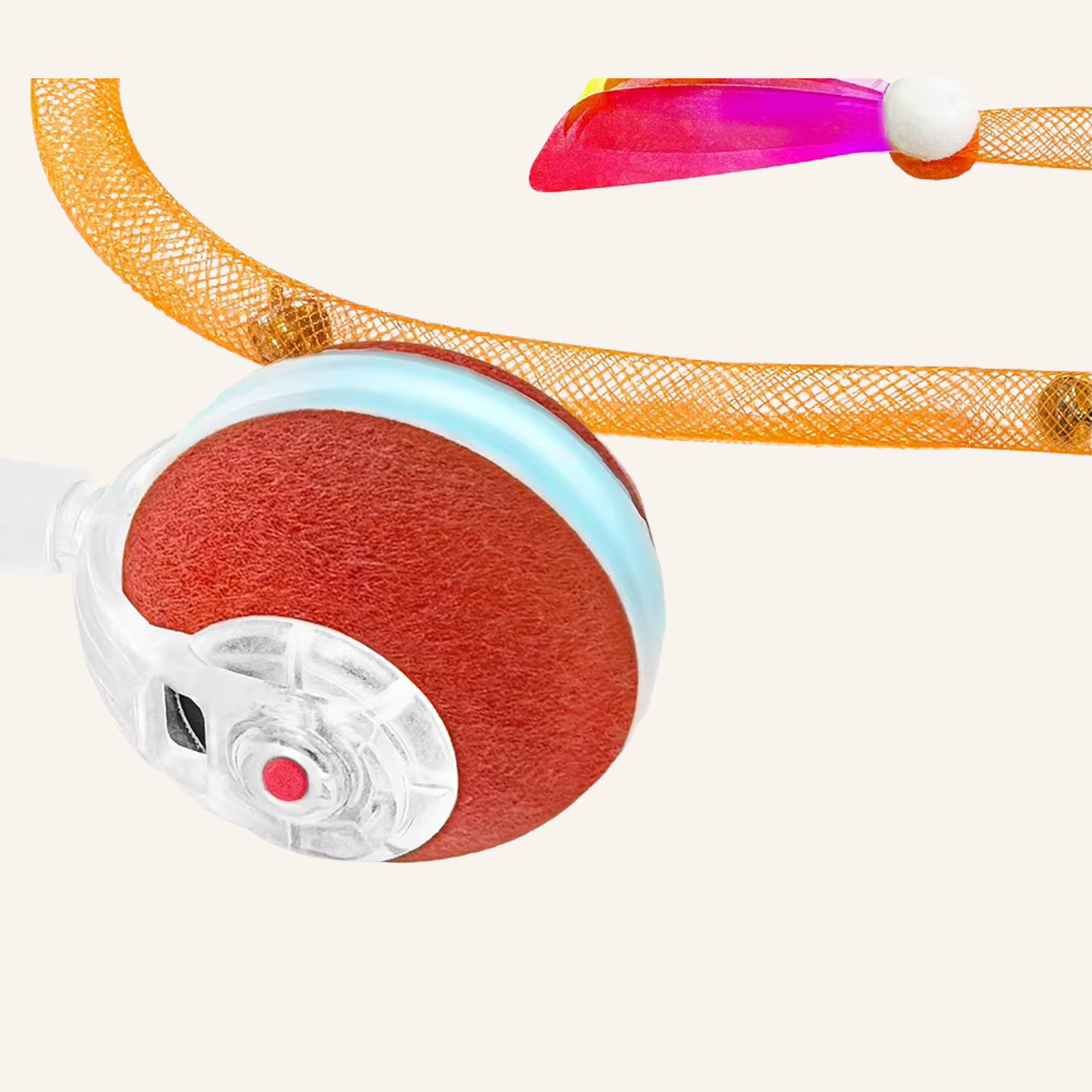 Interactive Cat Toy Ball with Moving Tail – Motion Activated