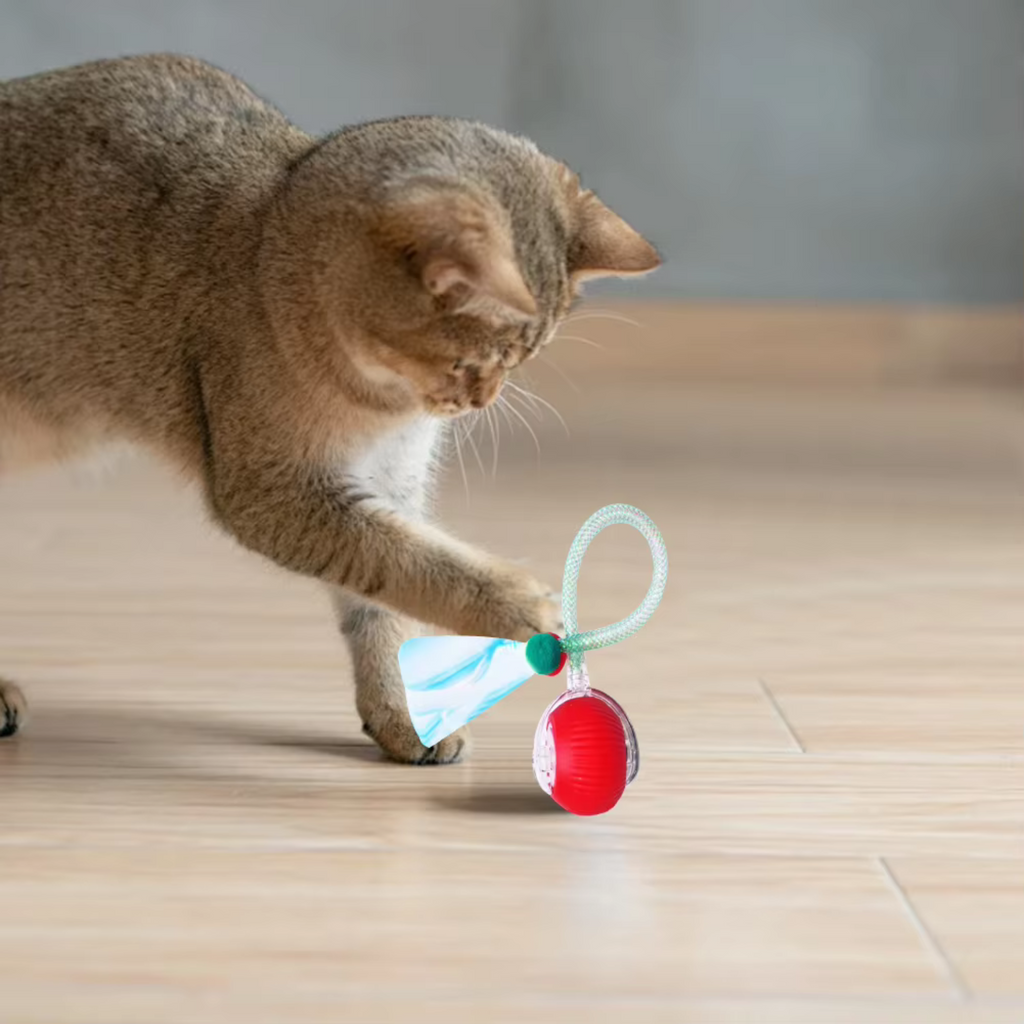 Interactive Cat Toy Ball with Moving Tail – Motion Activated