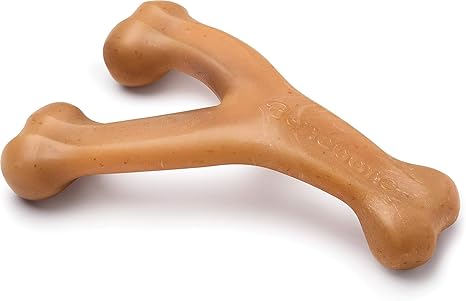 Durable Wishbone Dog Chew Toy for Aggressive Chewers – Bacon & Peanut Flavor