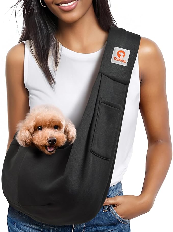 Small Dog Sling Carrier – Hands-Free Pet Bag for Puppies & Cats