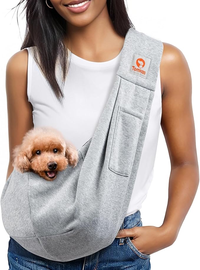 Small Dog Sling Carrier – Hands-Free Pet Bag for Puppies & Cats