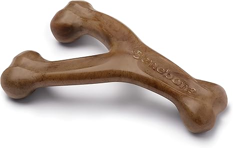 Durable Wishbone Dog Chew Toy for Aggressive Chewers – Bacon & Peanut Flavor