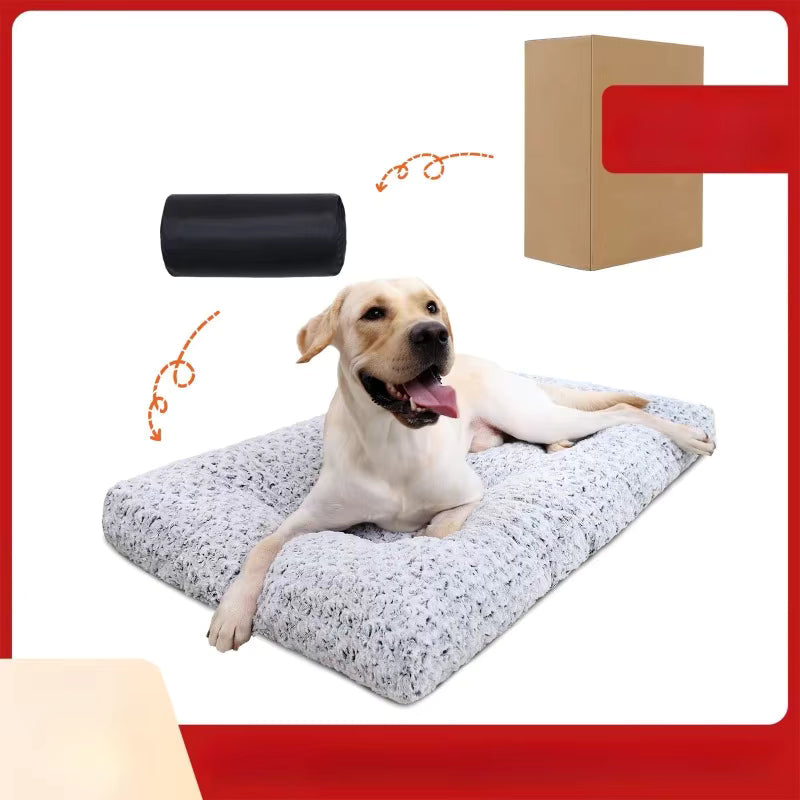Washable Plush Dog Bed for All-Size Dogs