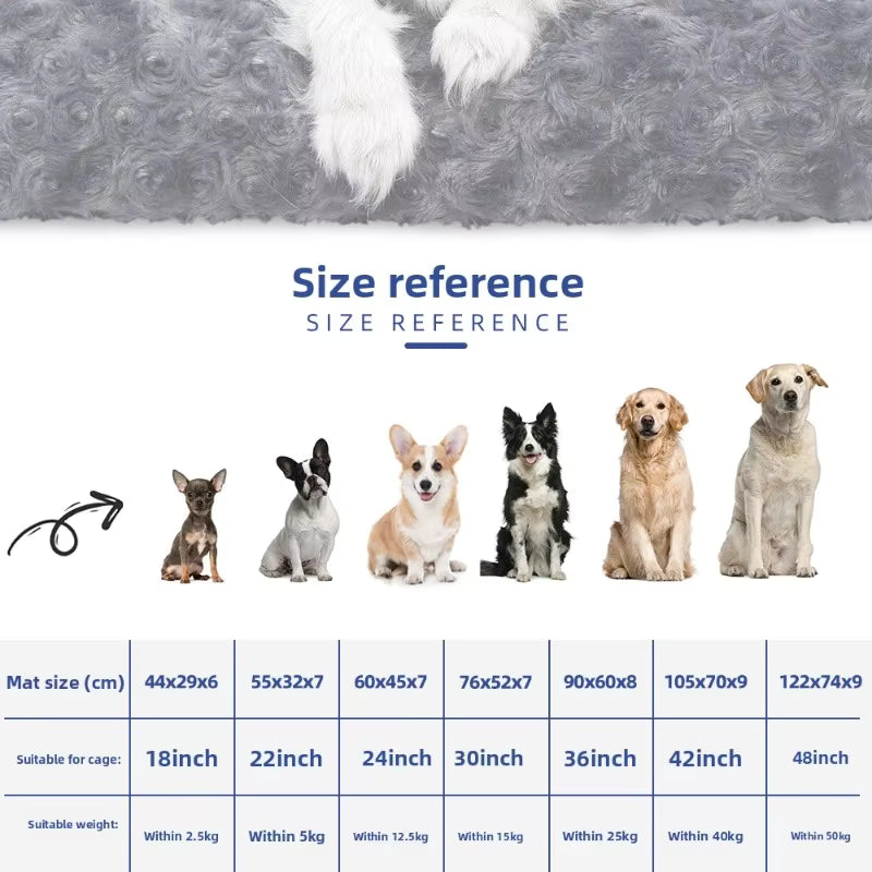 Washable Plush Dog Bed for All-Size Dogs