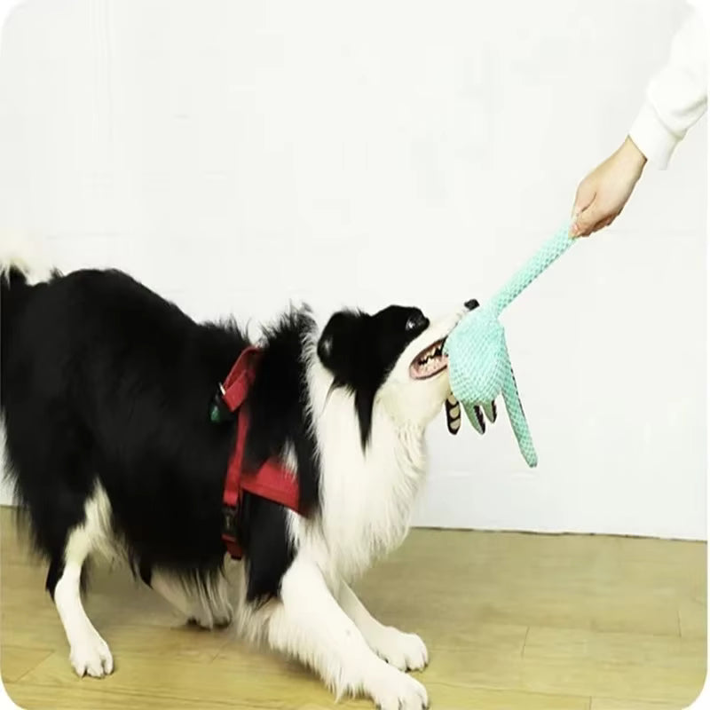 Large Squeaky Plush Dog Toy for Chewing, Fetch & Tug