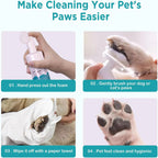Foaming Dog Paw Cleaner with Silicone Scrubber – No-Rinse Pet Foot Washer