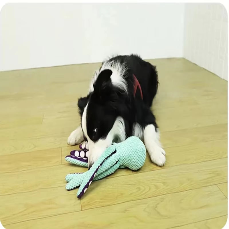 Large Squeaky Plush Dog Toy for Chewing, Fetch & Tug