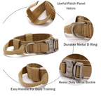 Tactical Dog Collar with Airtag Holder